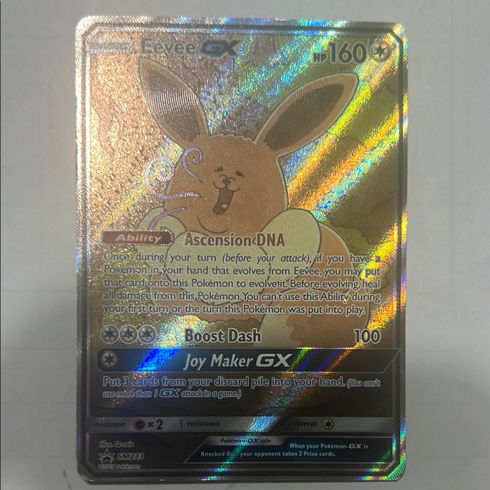 Eevee GX Holographic Pokémon Card